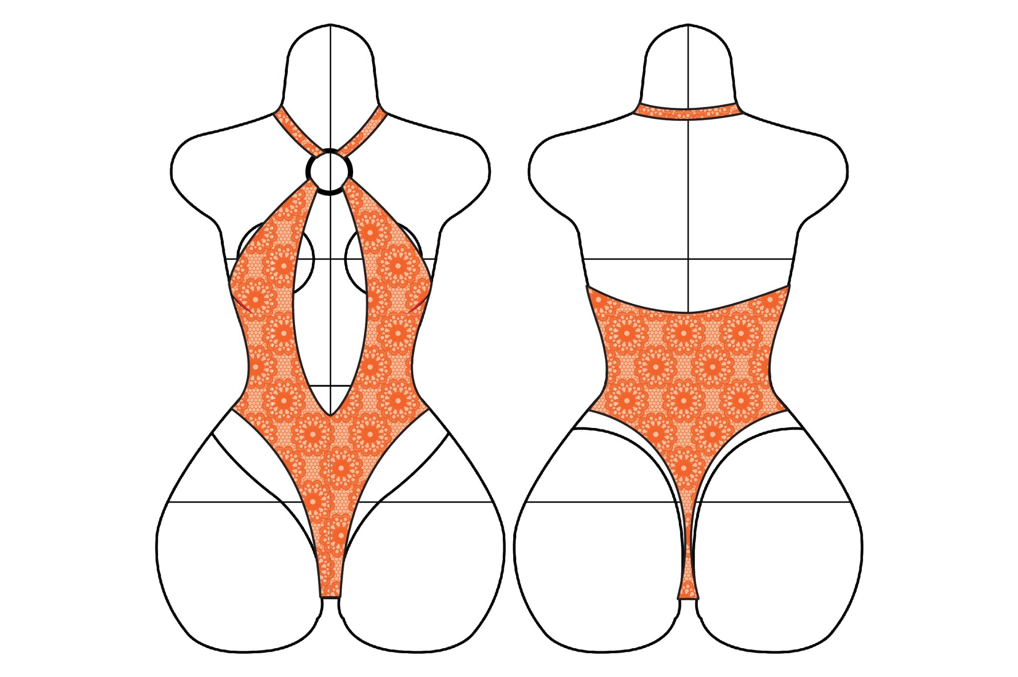 Romspattern™ SunLoop Monokini