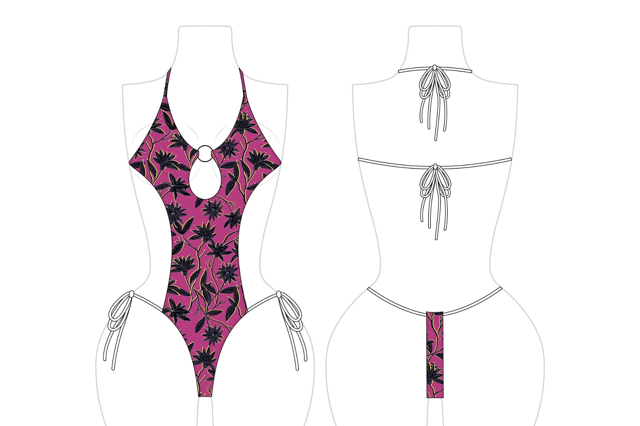 Romspattern™ TropiGaze Monokini