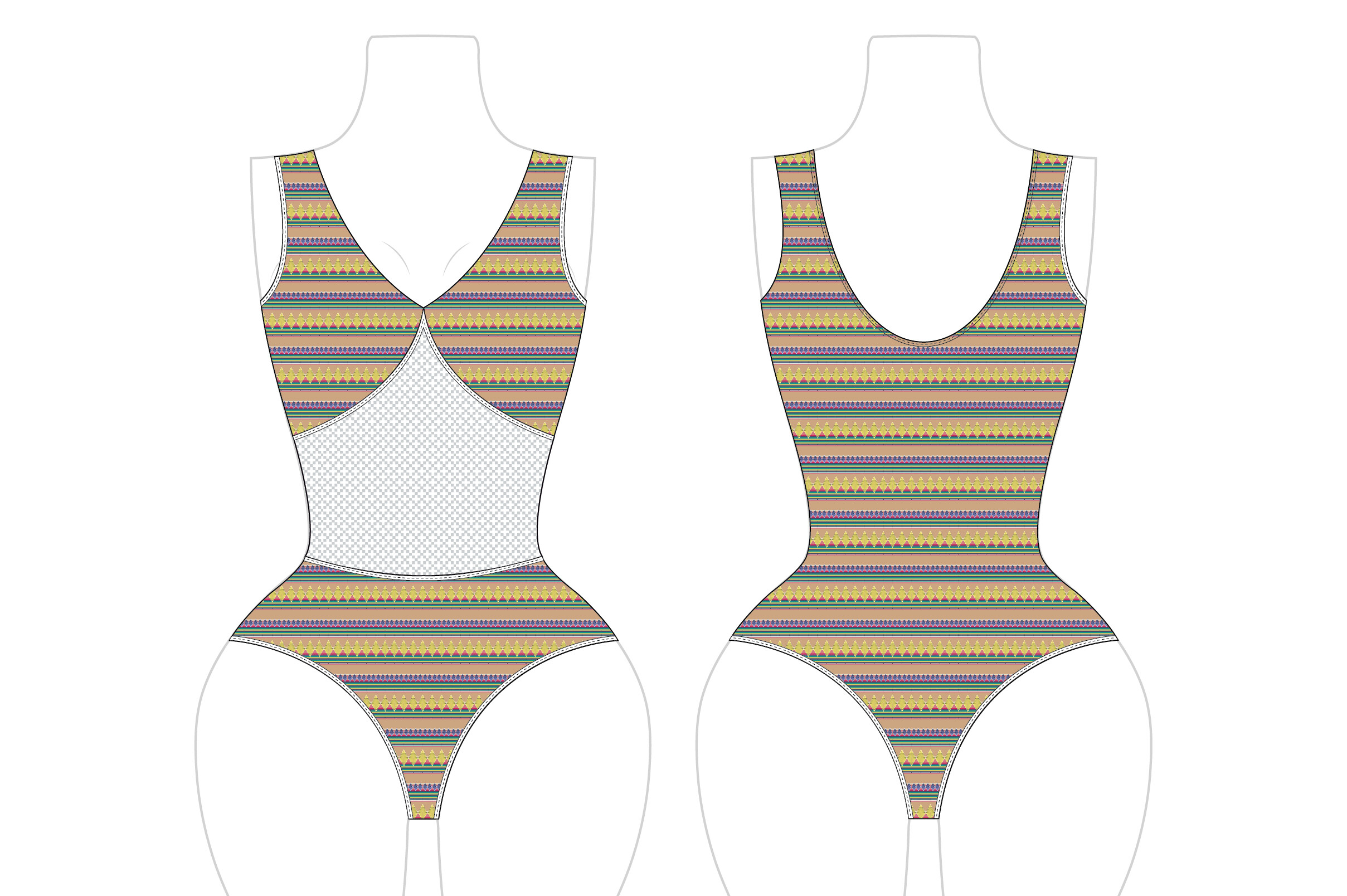 Romspattern™ Vintage Mesh Swimsuit