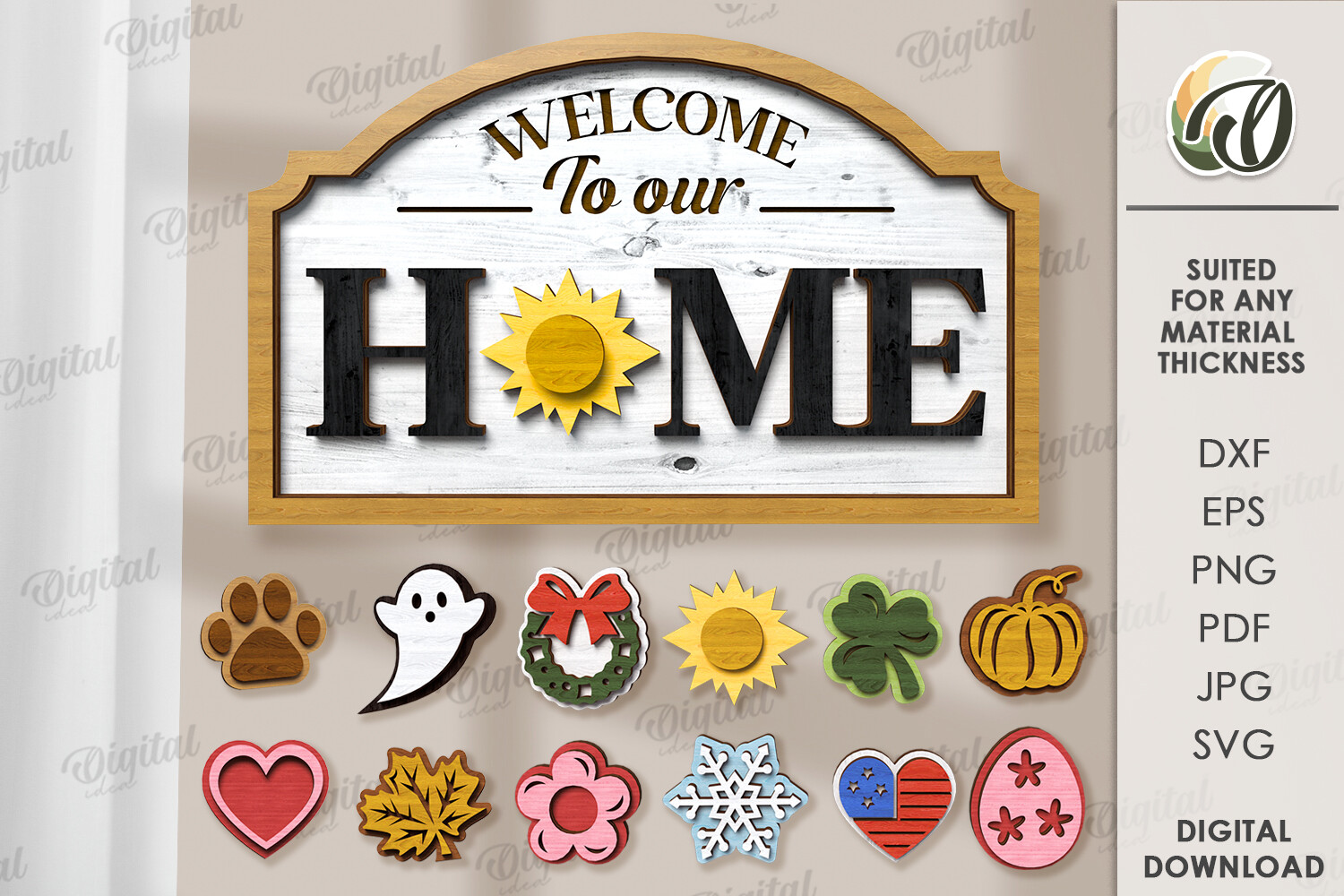 Interchangeable Home Signs Laser Cut