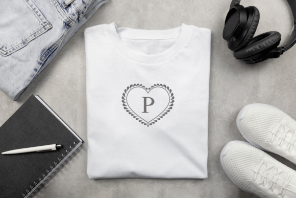 Loveheart Monogram Font PNG with transparent background - Preview 3