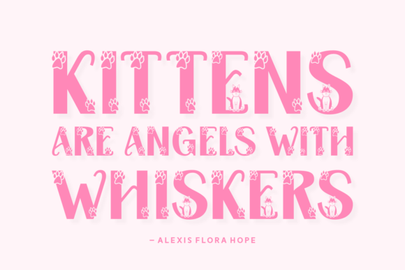Meowy Kitties Font PNG with transparent background - Preview 1