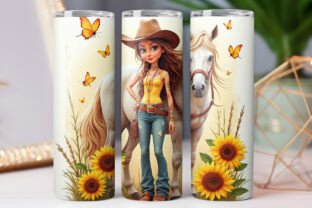 Sunflower Horse Tumbler Wrap 20oz Skinny Graphic by Dream Studio MAX ...
