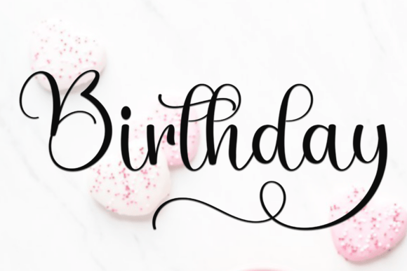 Geovany Blooming Font PNG with transparent background - Preview 4