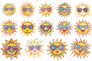 Groovy Cute Summer Sun Clipart Graphic by Markicha Art · Creative Fabrica