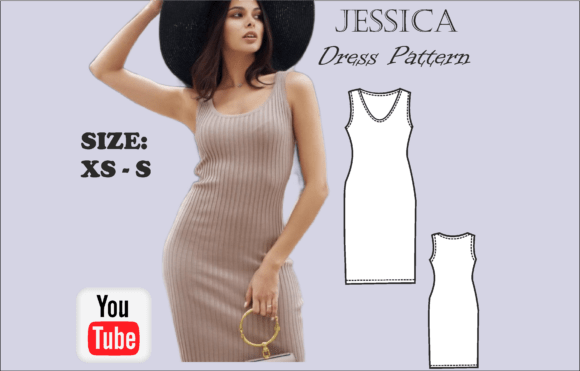 Jessica Dress Top Simple PATTERN PDF A4