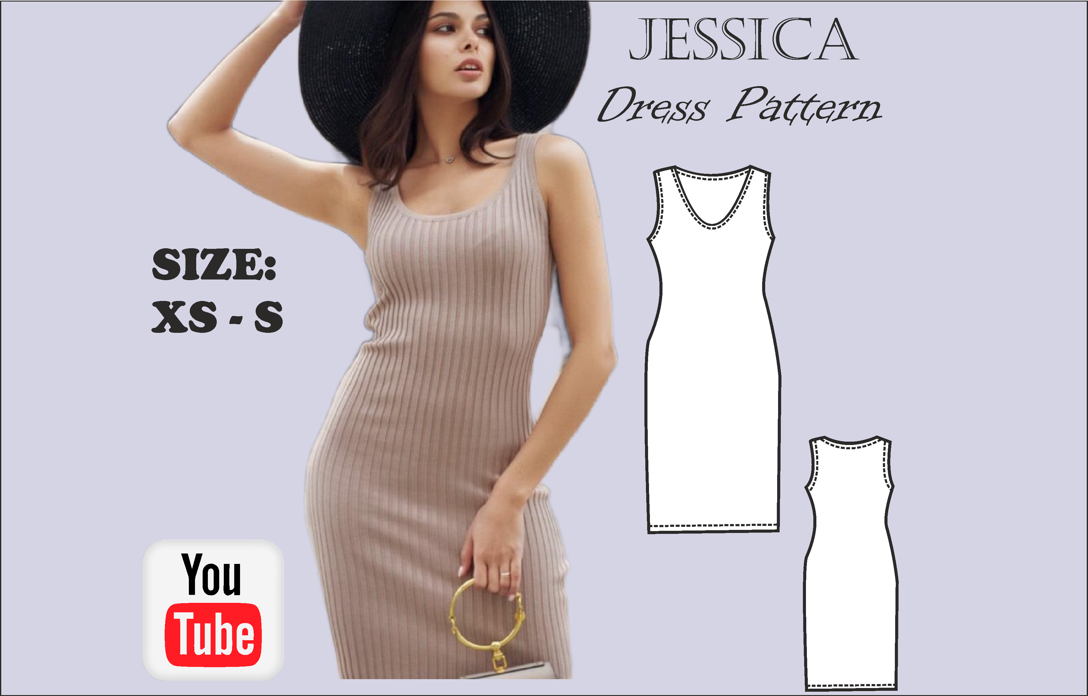 Jessica Dress Top Simple PATTERN PDF A4
