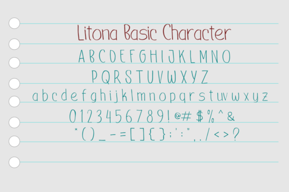 Litona Font PNG with transparent background - Preview 1