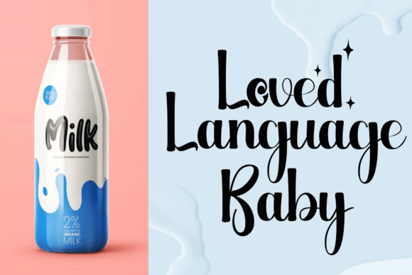 Milk Butter Font PNG with transparent background - Preview 2