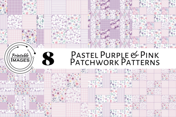 Pastel Purple & Pink Patchwork Patterns
