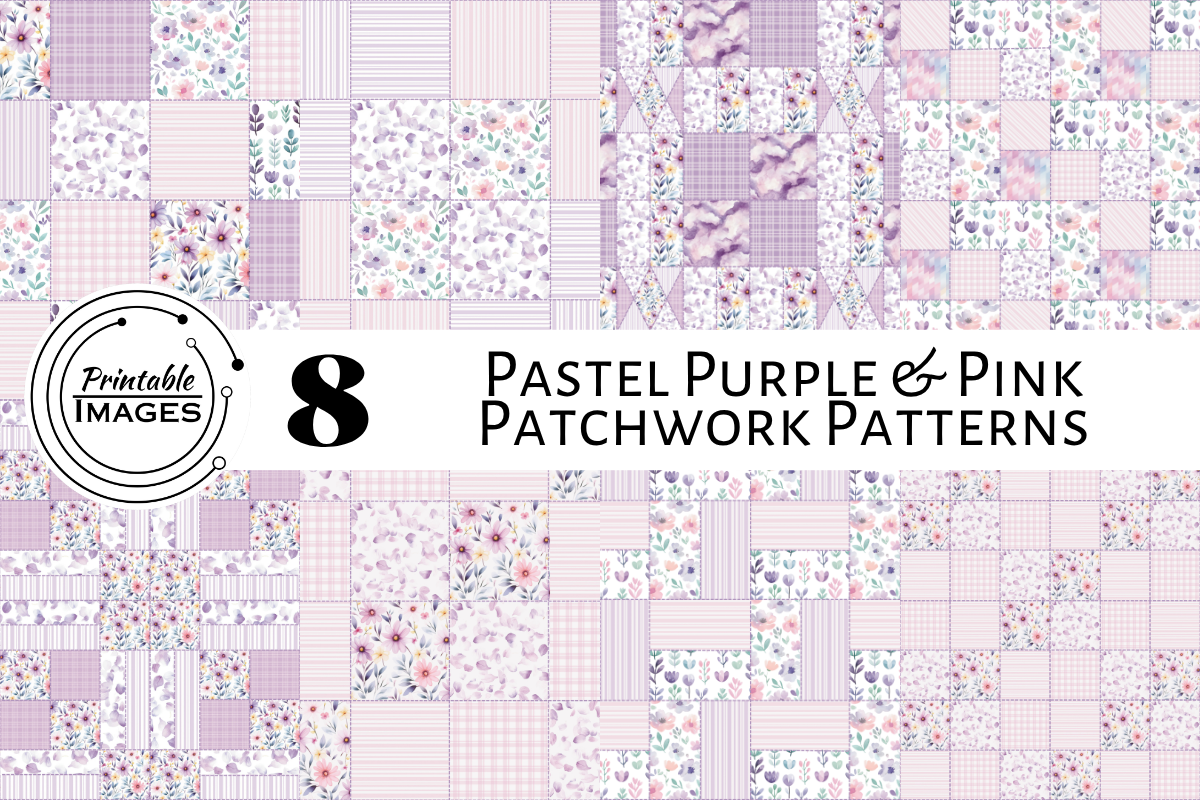 Pastel Purple & Pink Patchwork Patterns