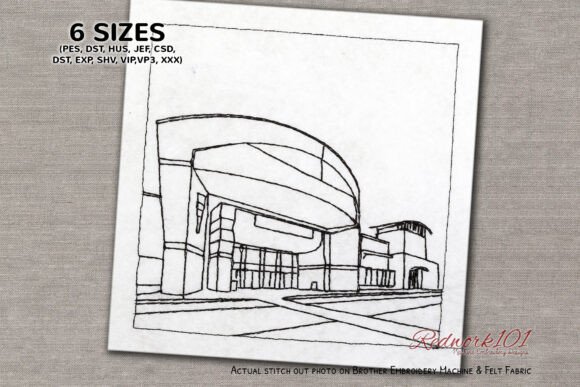 Stylish East Towne Mall Redwork Design