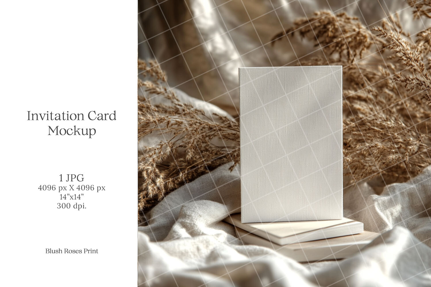 Boho 5x7 Invitation Card Mockup Wedding Graphic by Blush Roses ...