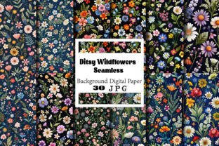Ditsy Wildflowers Pattern Digital Papers Graphic by Vintage · Creative ...