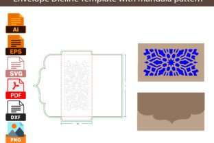 Envelope DielineTemplate with mandala