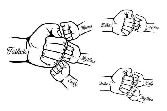 Father’s Day Fist Bump Art Graphic Crafts By Crafts Station