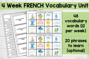 French Spring Vocabulary Unit 48 Words Graphic by MessyBeautifulFun ...