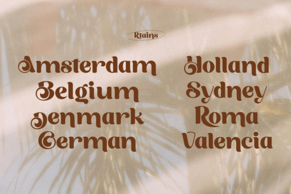 Rtains Font PNG with transparent background - Preview 1