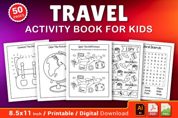 Travel Activity Book for Kids