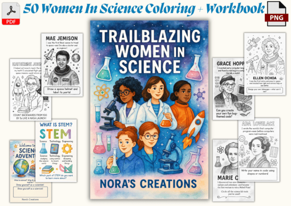 50 Women in Science Coloring + Workbook