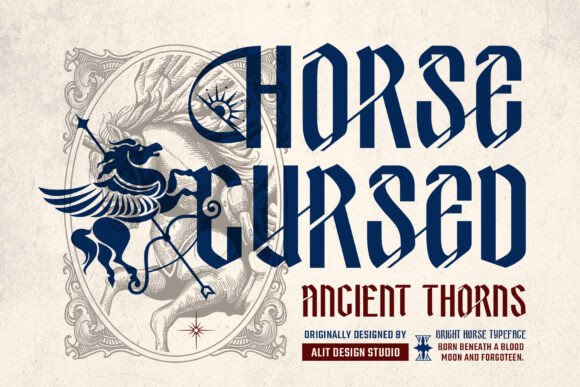 Bright Horse Font PNG with transparent background - Preview 2