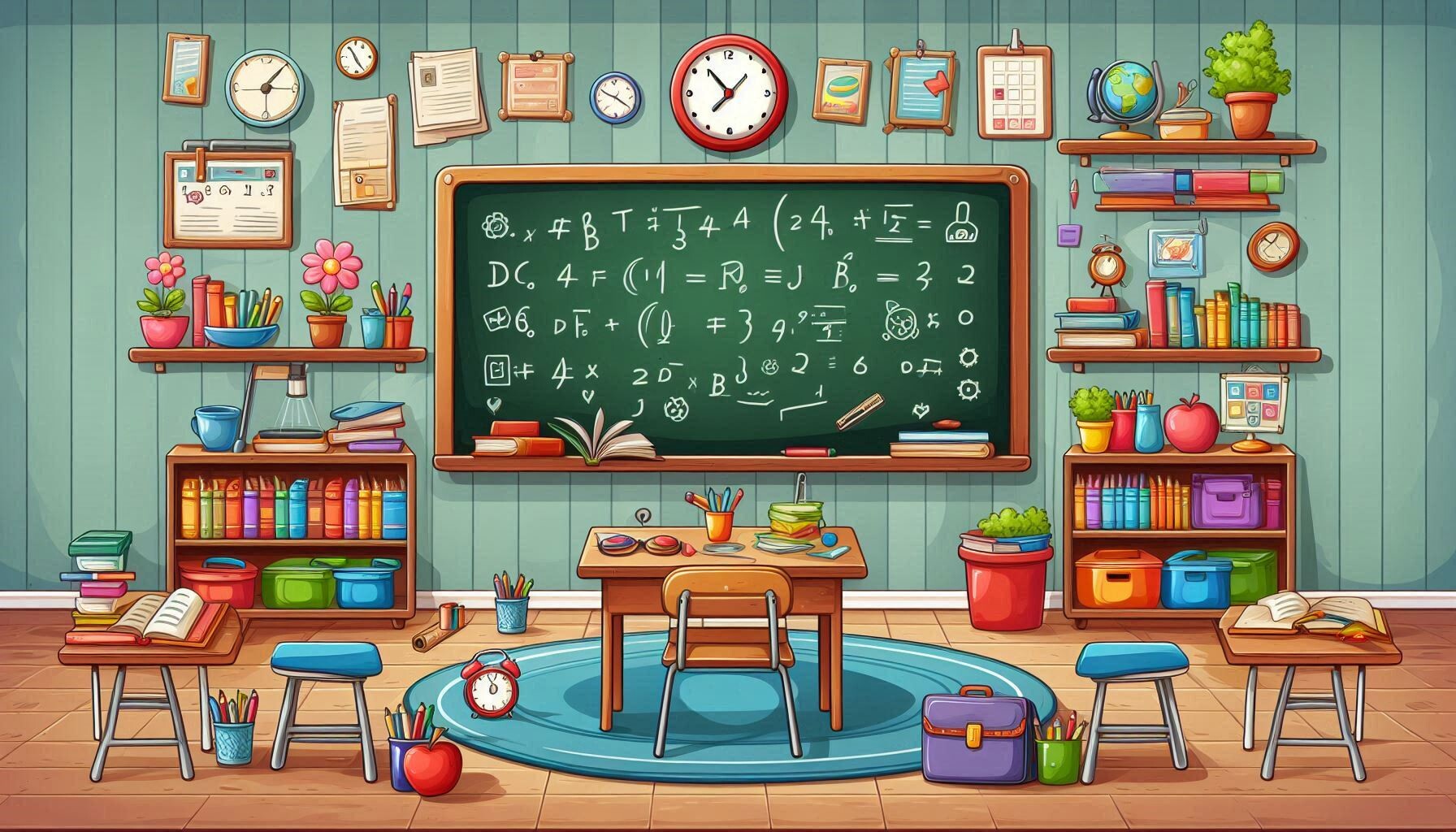 Classroom Chalkboard Background Graphic by LINEART3 · Creative Fabrica