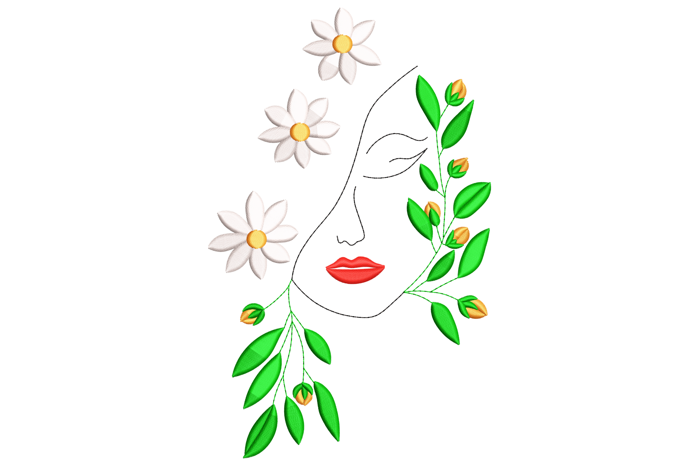 Floral Woman Face