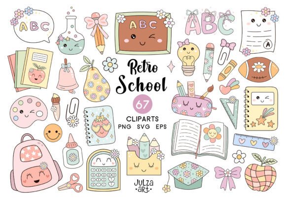 Groovy School PNG SVG Back to School