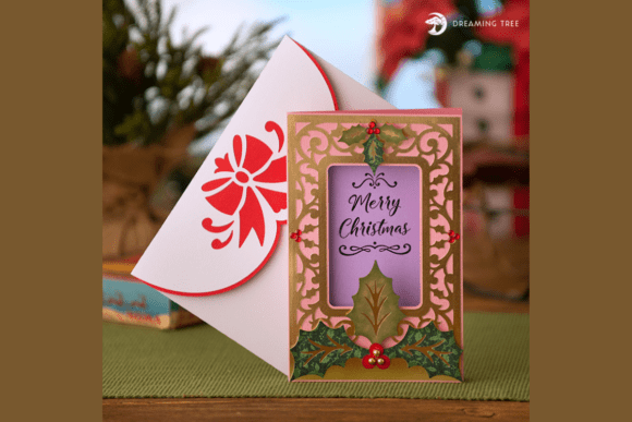 Holly Christmas Card SVG