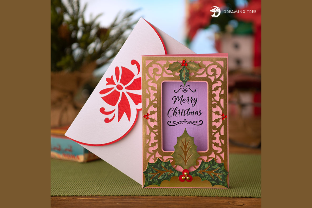 Holly Christmas Card SVG