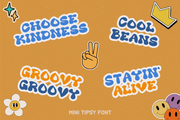 Mini Tipsy Font PNG with transparent background - Preview 1