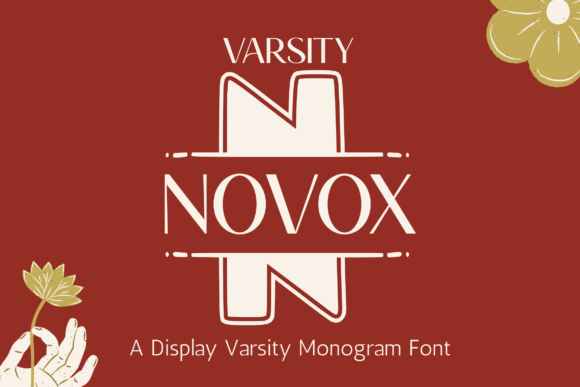 Novox Varsity Monogram Display Font By Sharon ( DmStudio )