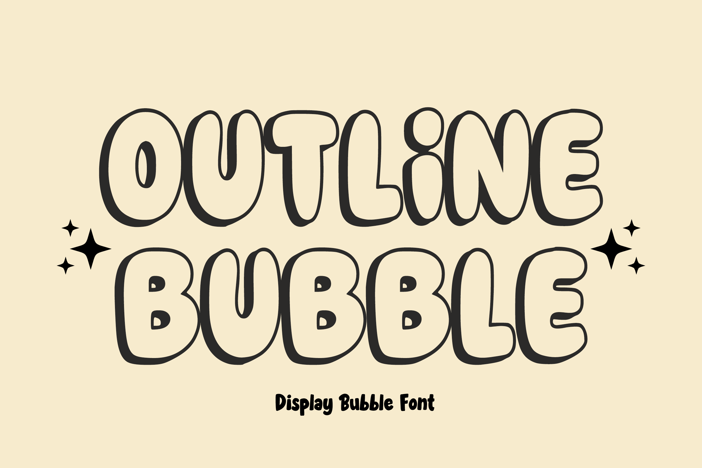 Outline Bubble Font - photo 1
