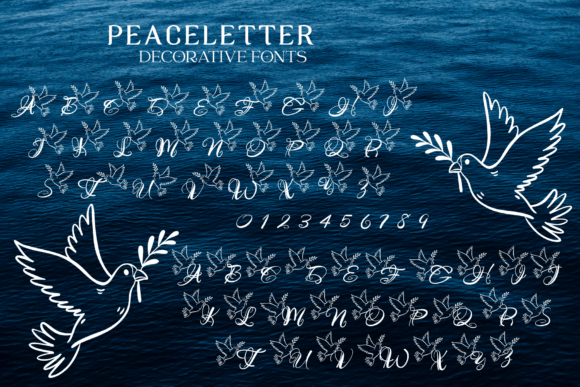 Peaceletter Font PNG with transparent background - Preview 4