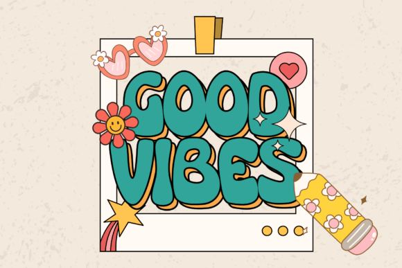 Peachy Rounded Font PNG with transparent background - Preview 1