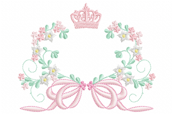Royal Flower Frame Embroidery Design