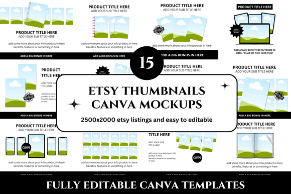 15 Etsy Thumbnails Mockup