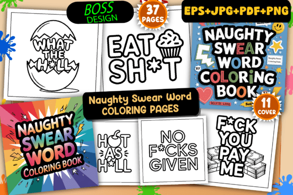 ADULT - Naughty Swear Word Coloring Pages