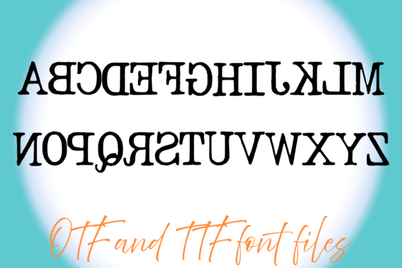 Backwards Typewriter Font - Preview 1