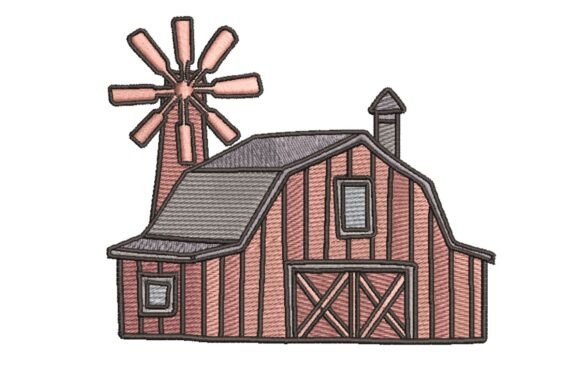 Barn with Windmill