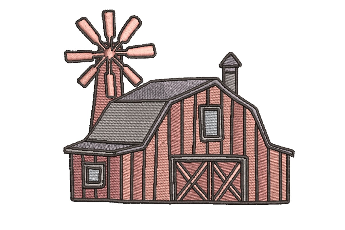 Barn with Windmill