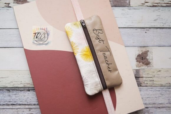 Best Teacher Notebook Pouch ITH Design