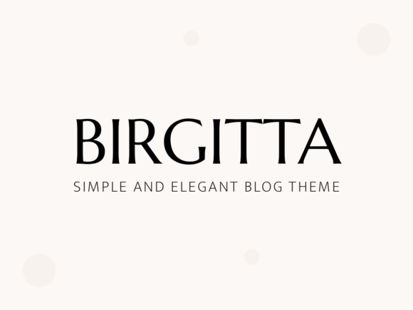 Birgitta - Feminine WordPress Theme