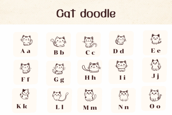 Cat Doodle Font - Preview 1