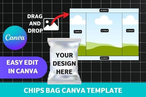 Chips Bag Canva Template