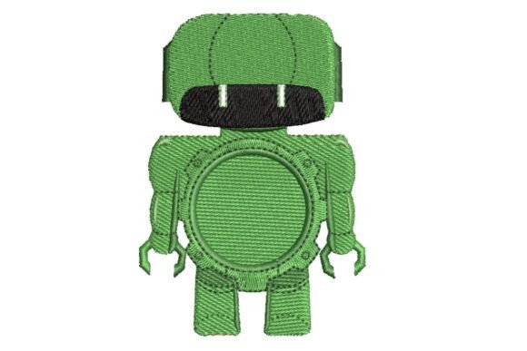 Chunky Green Toy Robot