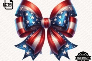 Coquette Bow PNG 4th of July USA Clipart Graphic by Simo Creative ...