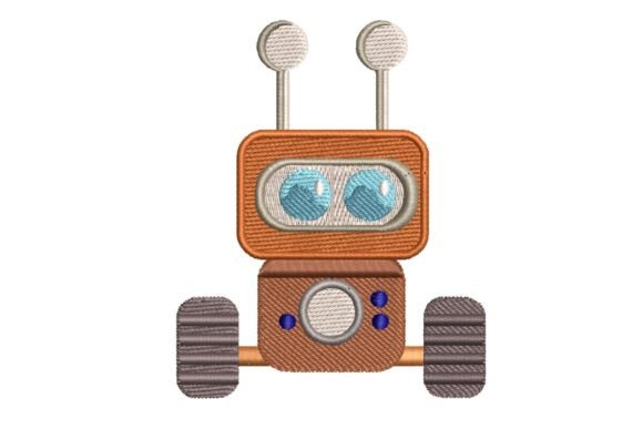 Cute Wheeled Robot with Antennae