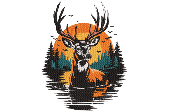 Deer in Sunset