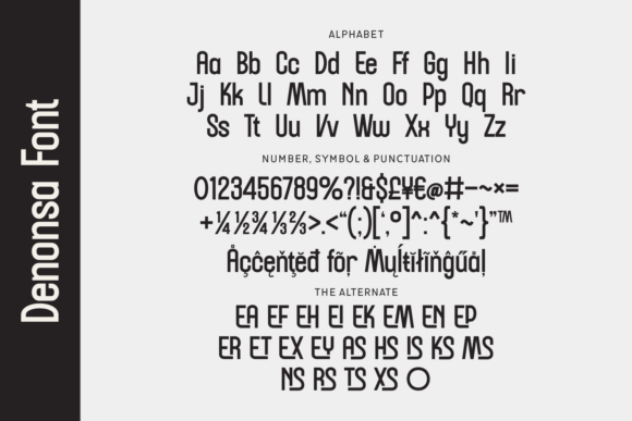 Denonsa Font PNG with transparent background - Preview 3
